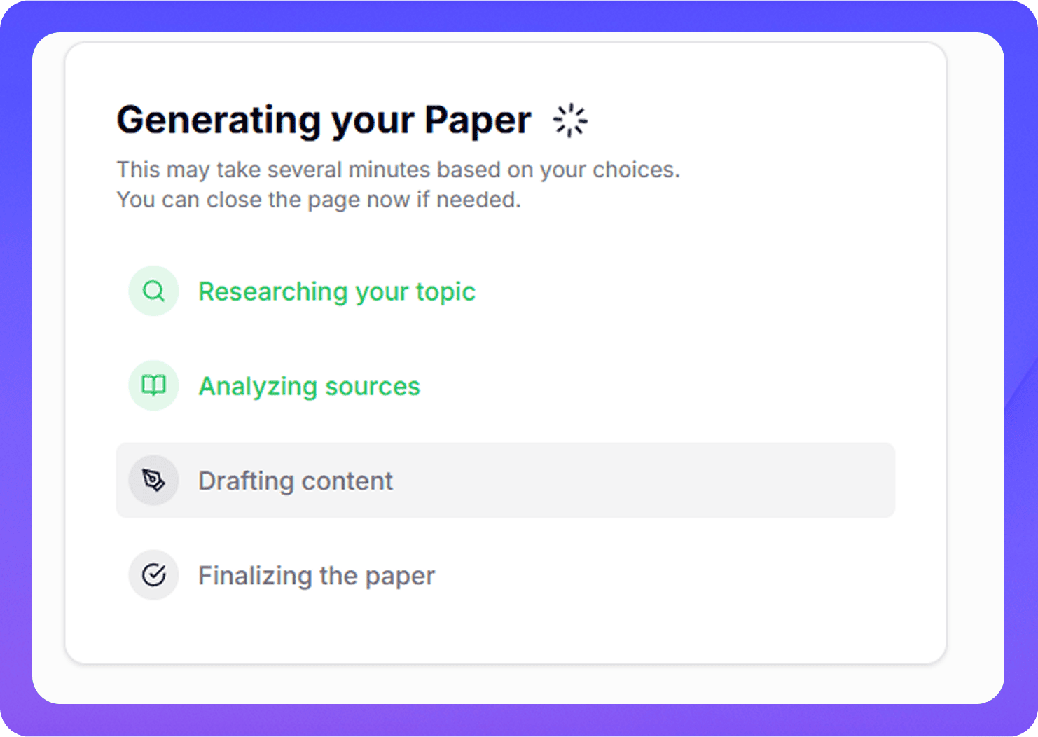 AI creates the paper